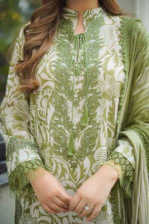 Printed Patch Embroidery Lawn 3 Piece Unstitched Suit MPT-2916 Summer Collection