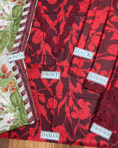 Maria B 3pc digital printed swiss lawn