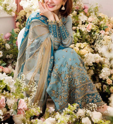 Crizma Embroidered 3PC Shiffon Unstitched Wedding Collection CR-01