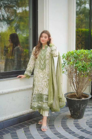 Printed Patch Embroidery Lawn 3 Piece Unstitched Suit MPT-2916 Summer Collection