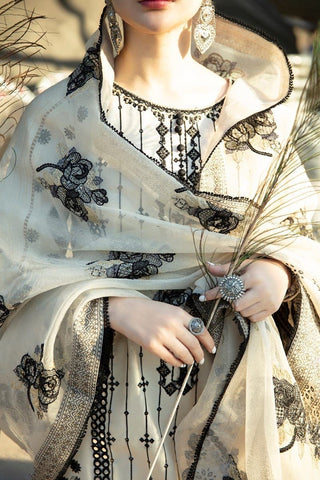 Qalamkar - 3PC Lawn Unstitched Heavily Embroiderey Suit