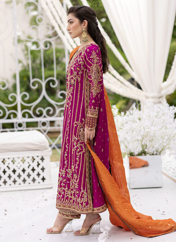 Farah Talib Embroidered 3PC Shiffon Unstitched Wedding Collection FT01