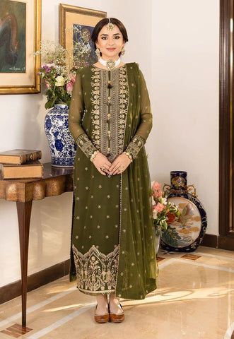 Embroidered Unstitched 3 Piece Chiffon Suit BS-CH10-06-Party Wear