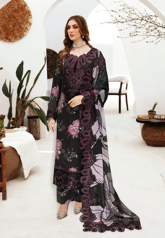 Ramsha Printed Patch Emb Lawn 3 Piece Unstitched Suit MBL-MPT-2749- Summer Collection
