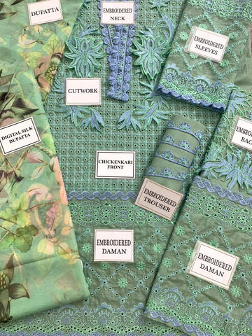 MUSHQ- 3PC Lawn Unstitched Heavily Embroiderey Suit