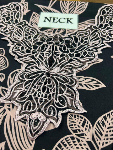 Printed Patch Emb Lawn 3 Piece Unstitched Suit MPT-2905-B- 38- Summer Collection