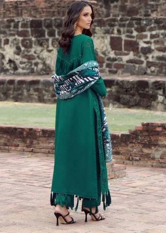 Gulmani - 3PC Lawn Unstitched Heavily Embroiderey Suit - F1