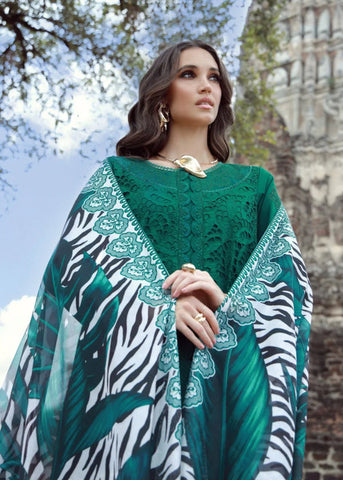 Gulmani - 3PC Lawn Unstitched Heavily Embroiderey Suit - F1