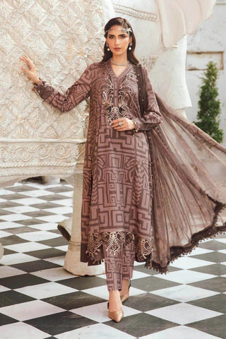Printed Patch Emb Lawn 3 Piece Unstitched Suit MPT-2905-B- 34- Summer Collection