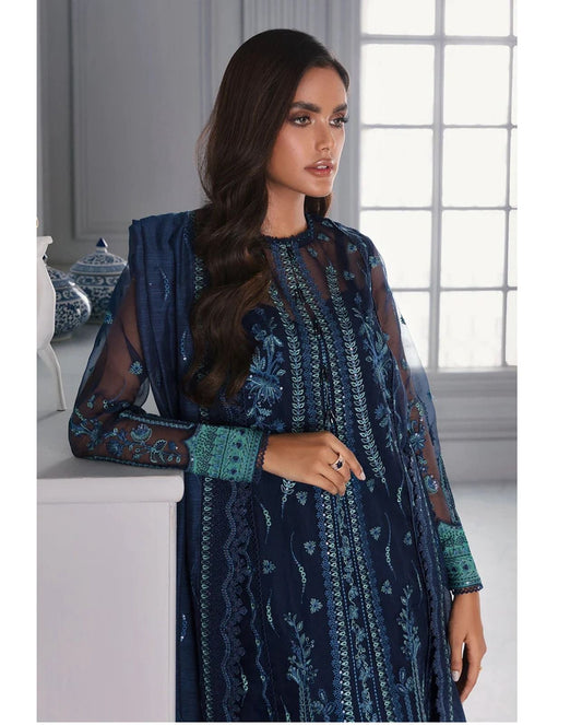 Alhaam - 3PC Lawn Unstitched Sequence Embroiderey Suit