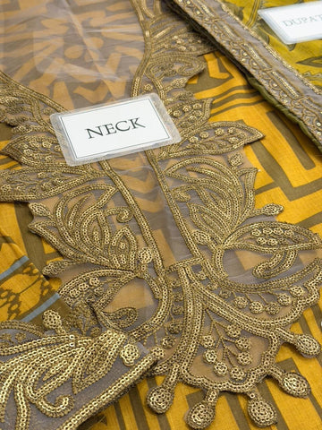 Printed Patch Emb Lawn 3 Piece Unstitched Suit MPT-2905-B- 33- Summer Collection