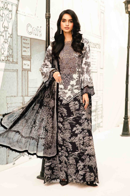 Printed Patch Emb Lawn 3 Piece Unstitched Suit MBL-MPT-2608-B-25 - Summer Collection