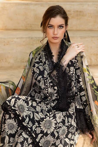Maria B - 3PC M Print Swiss Lawn Unstitched Suit