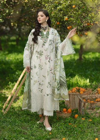 SARDINIA - 3PC Lawn Chikenkari Embroiderey Unstitched Suit - F4