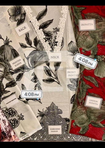 Maria B - 3PC M Print Swiss Lawn Unstitched Suit