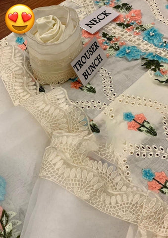 Crimson - 3PC Lawn Unstitched Heavily Embroiderey Suit