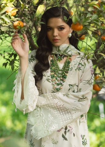 SARDINIA - 3PC Lawn Chikenkari Embroiderey Unstitched Suit - F4