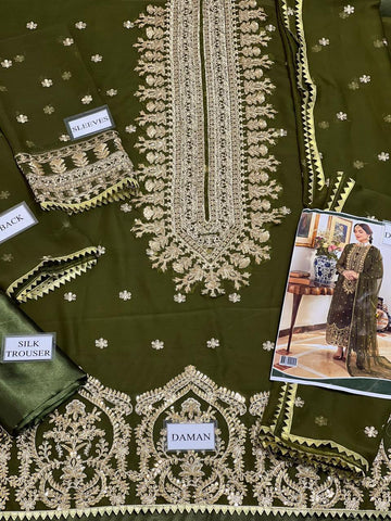 Embroidered Unstitched 3 Piece Chiffon Suit BS-CH10-06-Party Wear