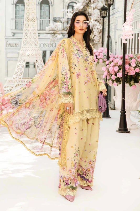 Printed Patch Emb Lawn 3 Piece Unstitched Suit MPT-2905-B- 31- Summer Collection