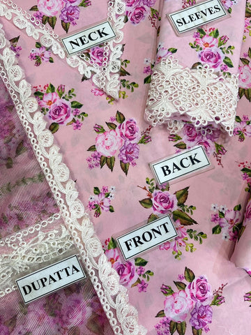 Baroque digital printed swiss lawn