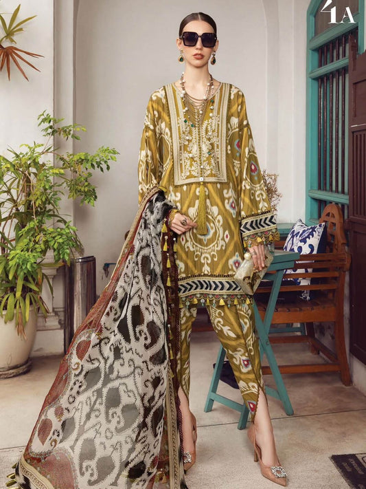 Maria B - 3PC M Print Swiss Lawn Unstitched Suit