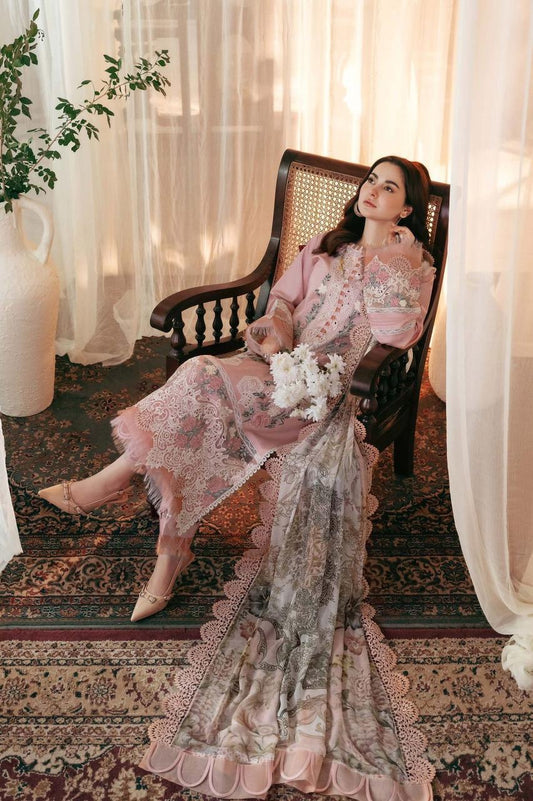 JADE Embroidered 3PC Shiffon Unstitched Wedding Collection JD01