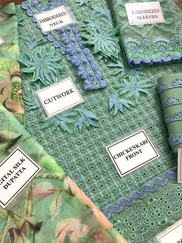 MUSHQ- 3PC Lawn Unstitched Heavily Embroiderey Suit