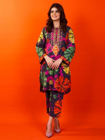 - 3PC Swiss Lawn Unstitched Digital Print Suit