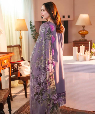 JADE - 3PC Lawn Unstitched Heavily Embroiderey Suit - F2