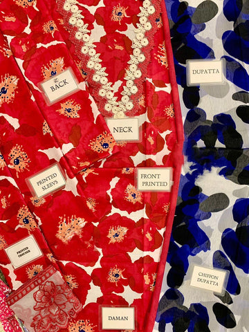 Maria B - 3PC M Print Swiss Lawn Unstitched Suit