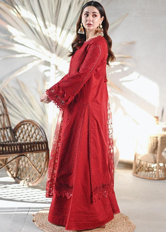 Qalamkar - 3PC Lawn Unstitched Heavily Embroiderey Suit