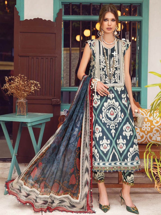 Maria B - 3PC M Print Swiss Lawn Unstitched Suit