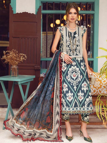 Maria B - 3PC M Print Swiss Lawn Unstitched Suit