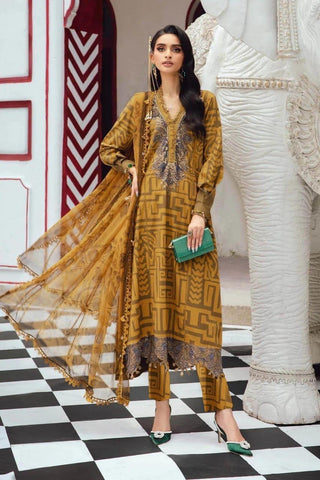 Printed Patch Emb Lawn 3 Piece Unstitched Suit MPT-2905-B- 33- Summer Collection