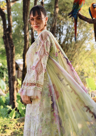 Printed Patch Embroidery Lawn 3 Piece Unstitched Suit MPT-2915 - Summer Collection