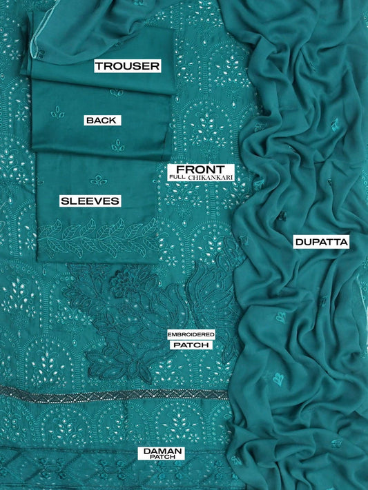 Maria B - 3PC Lawn Unstitched Heavily Embroiderey Suit