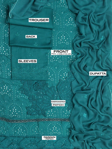 Maria B - 3PC Lawn Unstitched Heavily Embroiderey Suit