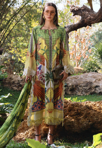 Printed Patch Embroidery Lawn 3 Piece Unstitched Suit MPT-2908 - Summer Collection