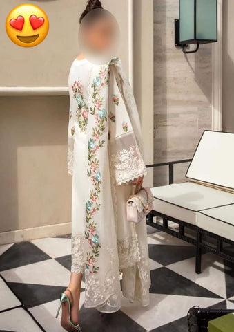 Crimson - 3PC Lawn Unstitched Heavily Embroiderey Suit