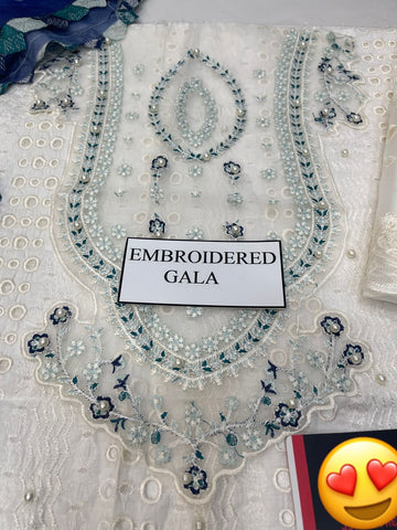 Anaya - 3PC Lawn Unstitched Heavily Embroiderey Suit