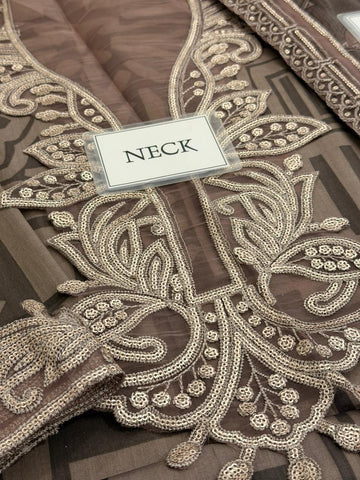 Printed Patch Emb Lawn 3 Piece Unstitched Suit MPT-2905-B- 34- Summer Collection