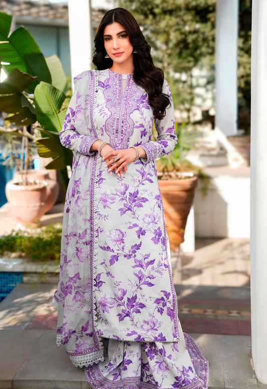Printed Patch Emb Lawn 3 Piece Unstitched Suit MPT-2905-B- 44 - Summer Collection