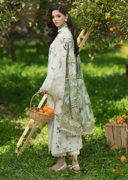 SARDINIA - 3PC Lawn Chikenkari Embroiderey Unstitched Suit - F4