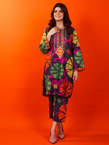 - 3PC Swiss Lawn Unstitched Digital Print Suit