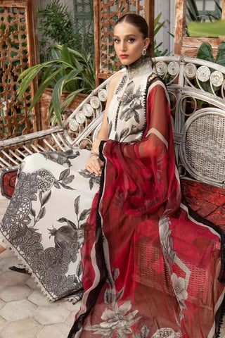 Maria B - 3PC M Print Swiss Lawn Unstitched Suit