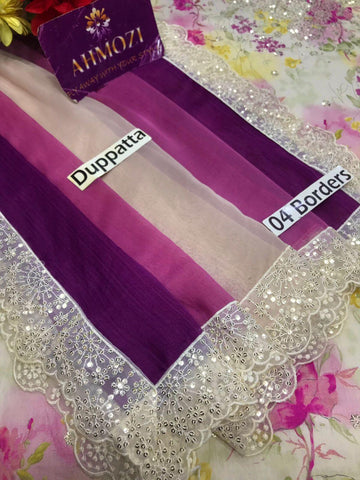 Printed Patch Emb Lawn 3 Piece Unstitched Suit MPT-2905-B- 32- Summer Collection