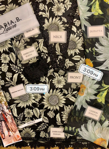 Maria B - 3PC M Print Swiss Lawn Unstitched Suit