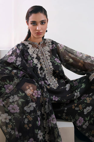 Baroque- 3PC Lawn Unstitched Heavily Embroiderey Suit