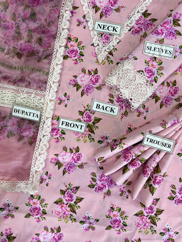 Baroque digital printed swiss lawn