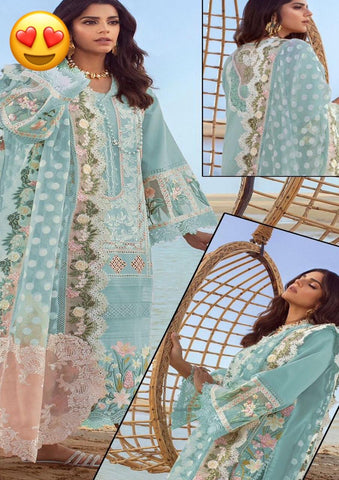 ALHAAM - 3PC Cotton Unstitched Heavily Embroiderey Suit